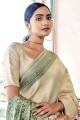 zari,thread,weaving silk beige  sari with blouse