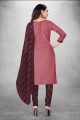 cotton pink salwar kameez in digital print