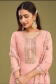 gajri  embroidered georgette straight pant suit