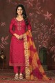 Costume Salwar Kameez en rose uni