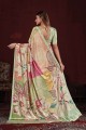 Pista Impression numérique crêpe sari