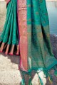 vert de mer zari banarasi soie banarasi sari