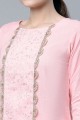 kurti en coton rose pâle