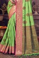 vert zari banarasi soie banarasi sari