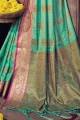 zari banarasi soie rama banarasi sari avec chemisier