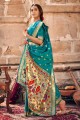turquoise tissage banarasi soie banarasi sari