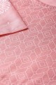 poly soie palazzo kurti en rose avec imprimé