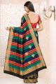 tissage du sari banarasi en coton noir