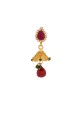 kundan, perles et perlas rouge, vert et or jeu de collier