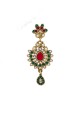 diamants américains, perles et pierres rouge, blanc, vert et or jeu de collier