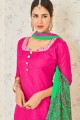 rani couleur Banarasi costume jacquard churidar rose