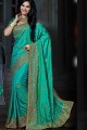 vert sarcelle art couleur sari de soie
