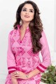 couleur rose coton churidar costume 