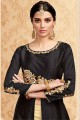 couleur noire banglori costume Anarkali de soie