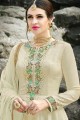 art couleur vert pastel costume de soie Anarkali