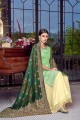 Costume Sharara en soie vert clair