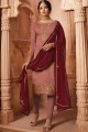 costume s poussiéreux georgette de satin rose Sharara