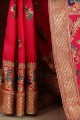 Saris en soie rose foncé