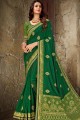 Jacquard vert clair, soie et sari en soie d'art