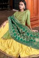 Vert clair Art soie Sharara Suits
