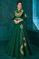 robe de soirée en soie art vert foncé