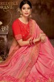 georgette rose et sari en soie