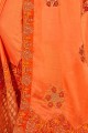 brasso orange et sari en soie