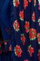 royal bleu lycra sari