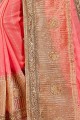 georgette rose et sari en soie