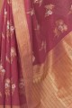 rose,magenta art soie sari