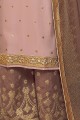 costume s palazzo en satin lilas clair et soie