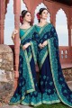 royal bleu georgette sari