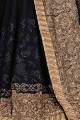 georgette sari noir
