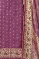 costume s palazzo en coton et soie violets