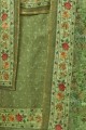 costume s palazzo verts en coton et soie