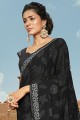georgette sari noire