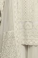 costume s palazzo en georgette blanc