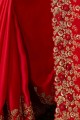 georgette rouge et sari de soie