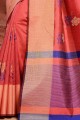 sari en coton rose foncé