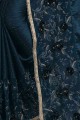 georgette bleu marine et sari de soie