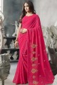 rose georgette sari
