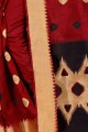 sari en coton rouge