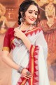 khadi blanc et sari de soie