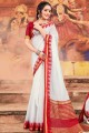 khadi blanc et sari de soie