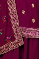 costume palazzo violet en georgette