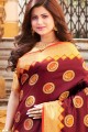 Maroon Art silk  Banarasi Saree