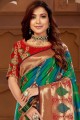 Jacquard Multicolore Et Sari Indien Du Sud De La Soie