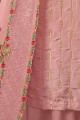 bébé jacquard rose et costume Sharara de soie