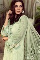 Pastel green Georgette Palazzo Suit