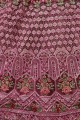 pierre rose avec moti wedding lehenga choli en filet